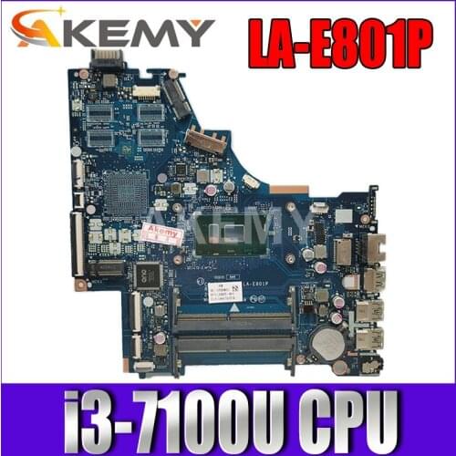 CSL50/CSL52 CKL50 LA-E801P UMA Motherboard 924749-601 w/ i3-7100U CPU for HP 15-bs 15-bs001cy 15-bs060wm 15-bs651sa Laptops