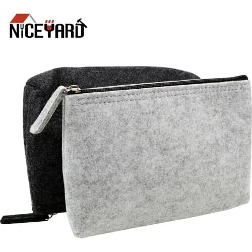 NICEYARD Travel Gadget Organizer Bags Portable Power Bank Package Digital USB Cable Bag Home Storage Bag Felt Pouch