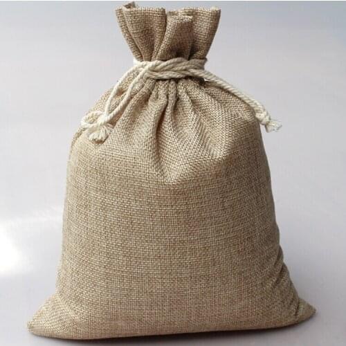10*14cm 1000pcs Vintage Style handmade Jute Sacks Drawstring gift bags for jewelry/wedding/christmas Packaging Linen pouch Bags