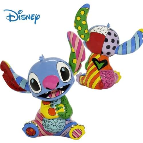 Disney Genuine Kawaii Lilo & Stitch Anime Figures Resin Dolls Decor Stitch Action Figure Collection Model Toys Boxed Kids Gifts