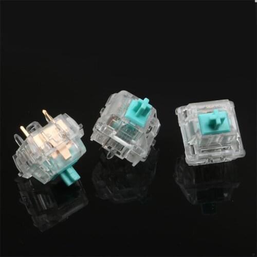 GATERON Zeal Tealios V2 Linear Switch For Gaming Mechanical Keyboard Custom MX Switch Pcb Mount 67g 5 Pin Transparent Shell GK61