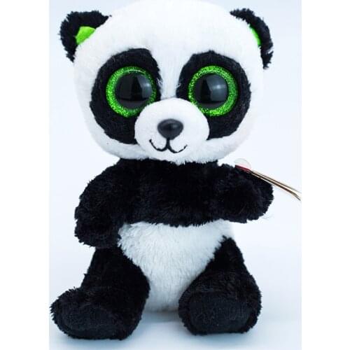 15cm Ty Bamboo The Panda Plush Toy Soft Stuffed Big Eye Animal Doll Children Girls Collection Doll Toy Birthday Gift