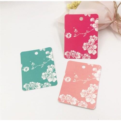 30pcs/Lot 8x6cm Vintage Colorful Earring display Card High Quality Kraft Cardboard Jewelry Eardrop Packaging Card