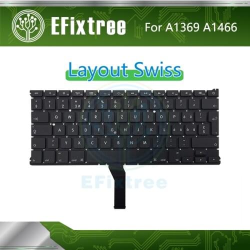 Swiss A1466 Keyboard For Macbook Air 13.3 inch A1369 Layout Backlight Screw MC 2469 2559 2632 2924 2925 3178 2011-2017 Year
