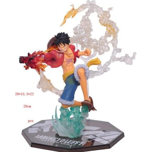 20cm One Piece Monkey D Luffy Battle Ver.Boxed Anime Collectible Action Figure PVC Toys