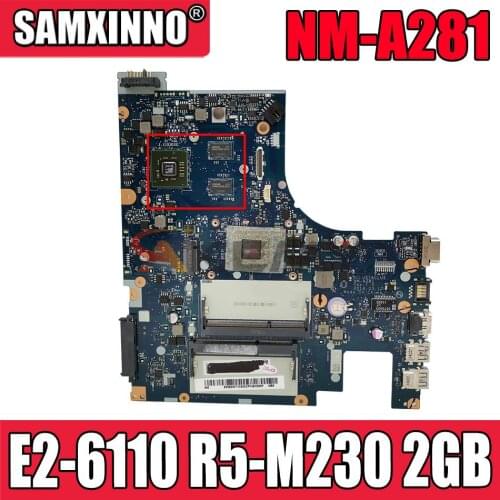 AKEMY ACLU5/ACLU6 NM-A281 Laptop motherboard for Lenovo G50-45 (15-inch) original mainboard E2-6110 R5-M230 2GB