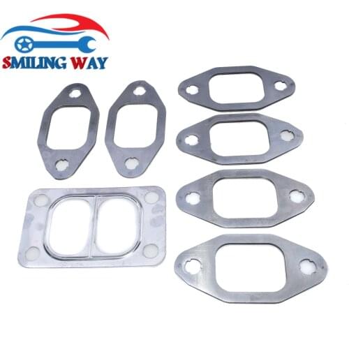 MLS Turbo Exhaust Manifold & Inlet Flange Gasket 12V For Dodge Ram Diesel 2500 3500 3.9L 5.9L 4B 4BT 6B 6BT OE# 3901356,3929881