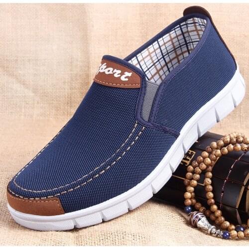 Men Canvas shoes New Spring Summer Comfortable Canvas Men Casual Shoes Male Flat Loafers Shoes Men black 2019