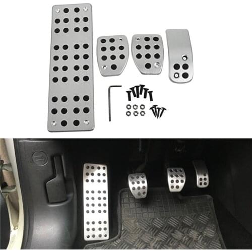 4pcs Car MT Accelerator Brake Foot Rest Pedal Pad Sticker for Peugeot 307 RCZ 408 308 2008-2012 Manual Throttle Pedal