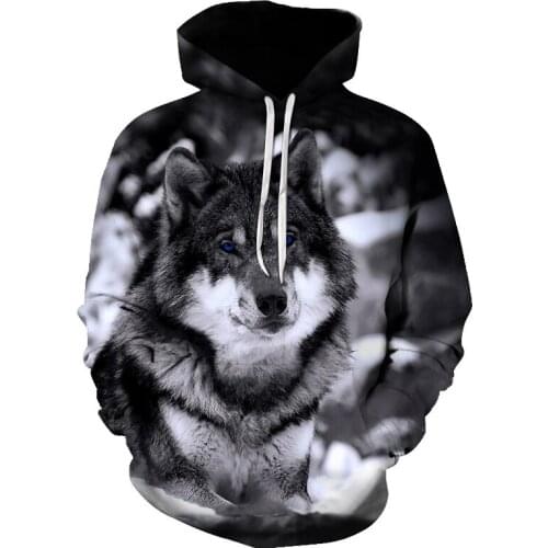2020 new wolf hoodie mens hoodie autumn and winter hip hop hoodie casual brand 3D wolf hoodie XS-4XL