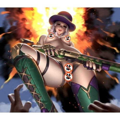 Printed silk or canvas OW sexy lady mei dva Ashe art poster 16x24 24x36 inch custom living room bedroom home wall picture