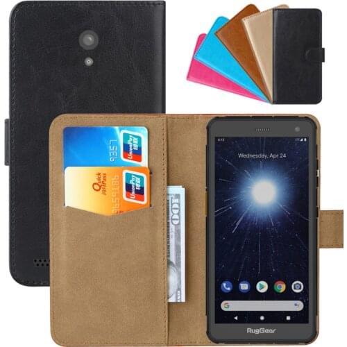 Luxury Wallet Case For RugGear RG655 PU Leather Retro Flip Cover Magnetic Fashion Cases Strap
