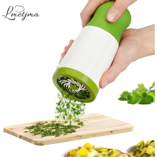 LMETJMA Manual Vegetable Grinder Stainless Steel Pepper Grinder Parsley Chopper Kitchen Utensils KCBI121604
