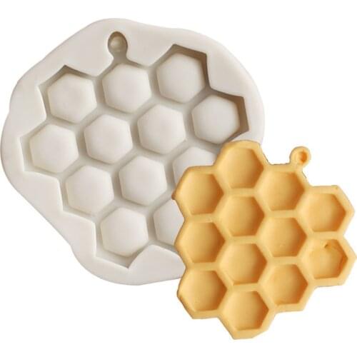 Bee Honeycomb Chocolate Silicone Mold DIY Cookie Cake Baking Fondant Molds Suagrcraft Cake Decorating Tool Candy Clay Mould