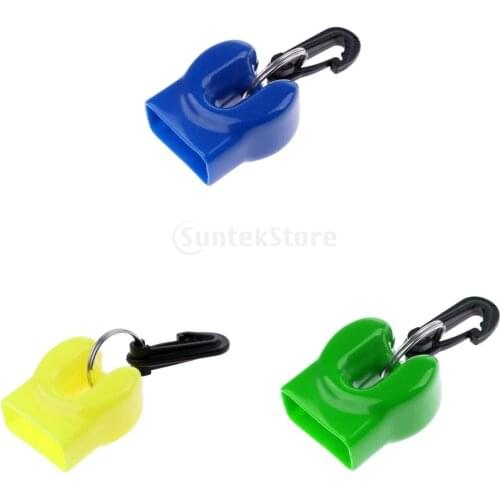 Silicone Scuba Diving Regulator Mouthpiece Cover Octopus Holder Retainer Keeper with Clip Blue/Green/Yellow