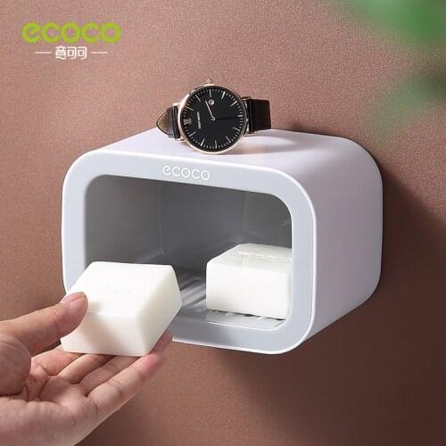Soap Rack No Drilling Wall Mounted Double Layer Soap Holder Soap Sponge Dish Bathroom Accessories Soap Dishes Self Adhesive