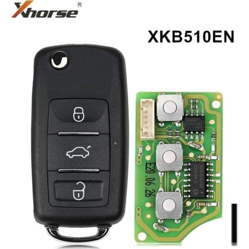 Waterproof Xhorse XKB510EN Universal Remote Key B5 Type 3 Buttons English Version for VW
