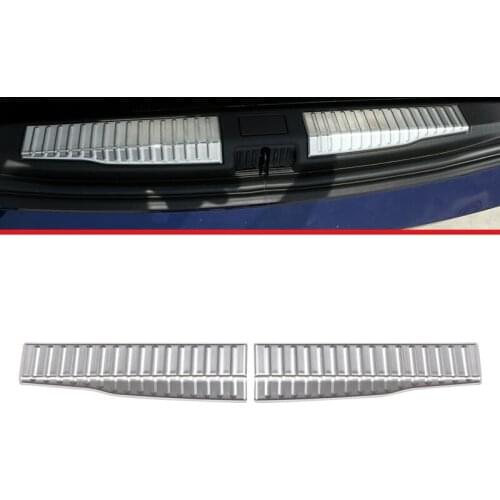 For Alfa Romeo Giulia 2017 Stainless Steel Rear Bumper Inner Sill Plate Protector Cover Trim Stickers Accessoreis Set of 2pcs