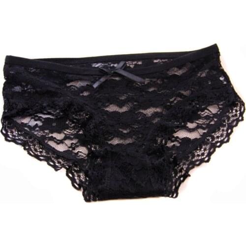 Women Lace Transparent Panties Briefs Womens Jacquard Net Transparent Lace Underwear Mesh Yarn low-Rise Seamless Underwear F808