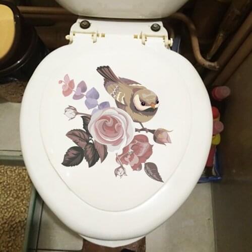 ZTTZDY 23.5×23.2CM Classical Rose Branch Home Bedroom Wall Decor Personality Toilet WC Stickers T2-1375
