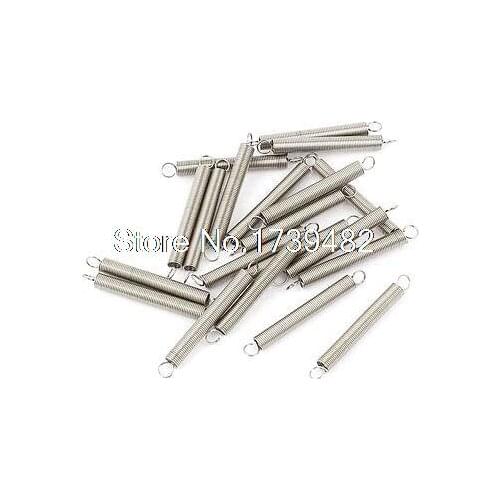0.14" OD x 0.016" Wire Dia x 1" Long Extension Spring Connectors 20Pcs