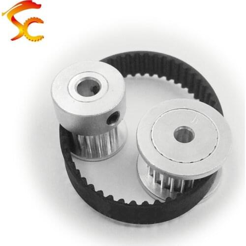 100-GT2-6mm Timing Belt Pulley GT2 20 teeth 16 tooth Bore 3&4mm Reduction printer accessories belt width 6mm