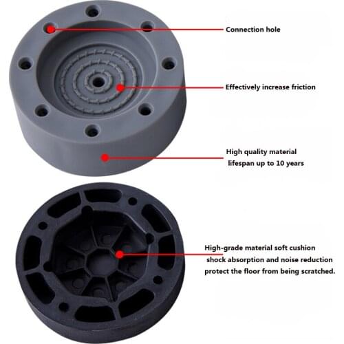 4Pcs Anti-Vibration Noise-Reducing Mat Washing Machine PVC Mat Anti-Slip Increase Pad Refrigerator Pad Table And Chair Mat 2021