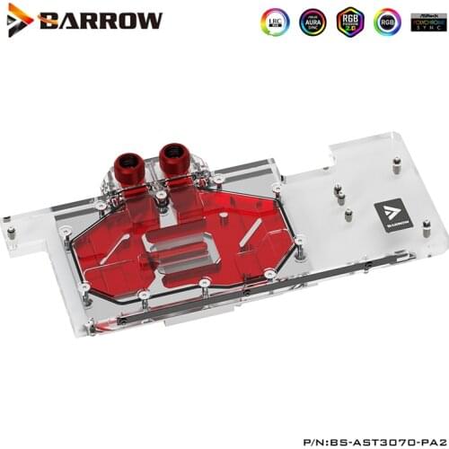 Barrow GPU Water Block For ASUS TUF RTX3070 O8G GAMING Graphics Card ,Full Cover ,5V 3PIN Light Effect ,BS-AST3070-PA2