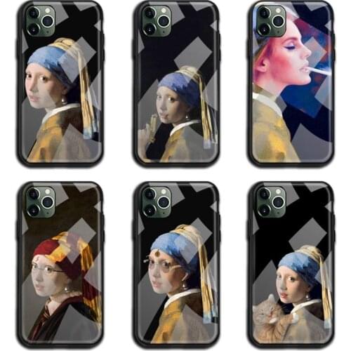 Girl With A Pearl Earring Vermeer Phone Case Tempered Glass For iPhone 12 11 Pro Max Mini XR XS MAX 8 X 7 6S 6 Plus SE 2020
