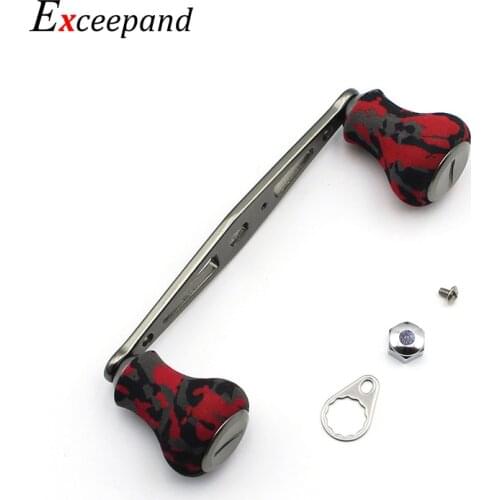Exceepand100 mm Powerful Fishing Reel Handle for Abu Garcia Daiwa Low Profile Baitcasting Reel EVA Grips