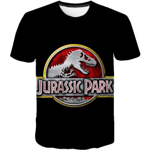 Jurassic World Boys T Shirt Kids Cartoon Tshirt Animal T-Shirts for Girls Child T-Shirts Children Clothing 2021 Summer Tee Tops