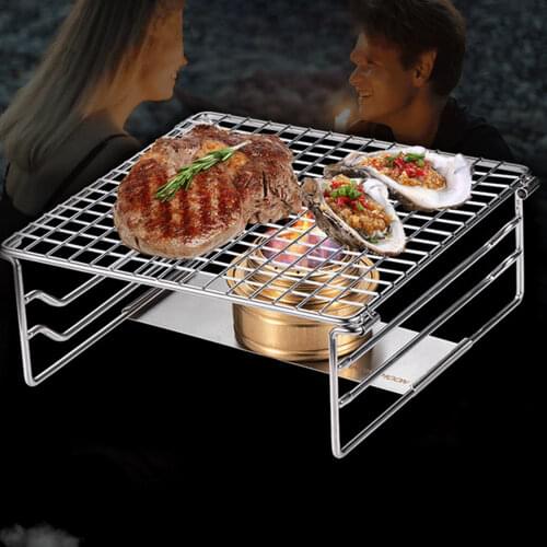 Stainless Steel Grilling Net Bread Sandwich Breakfast Cooking BBQ Camping Tool Grilling Net Rack fogao cooktop barbecue net