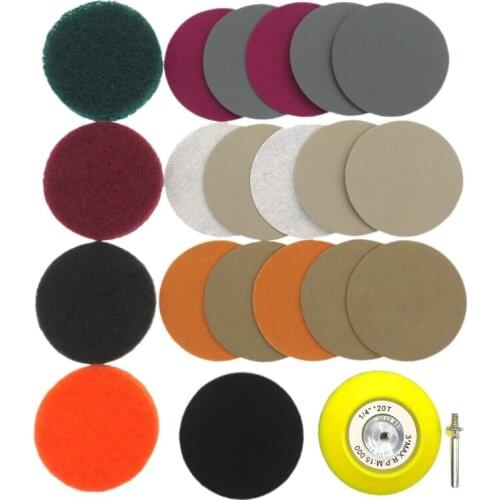 21Pcs/Set 3Inch DIY Car Lights Kit Automotive Polishing Scouring Cloth Set Headlight Repairing Kit Sandpaper