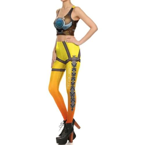 Game OW Cosplay Costumes Bodysuit Summer Tops And Pants Legging Tights Round Neck Halloween Jumpsuit Women Costume Party Dress