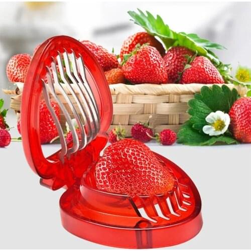 2pc/ Set Kitchen Fruit Gadget Strawberry Corer Slicer Strawberry Leaf Stem Remover Fruit Slicer Cake Shop Home Kitchen Gadgets