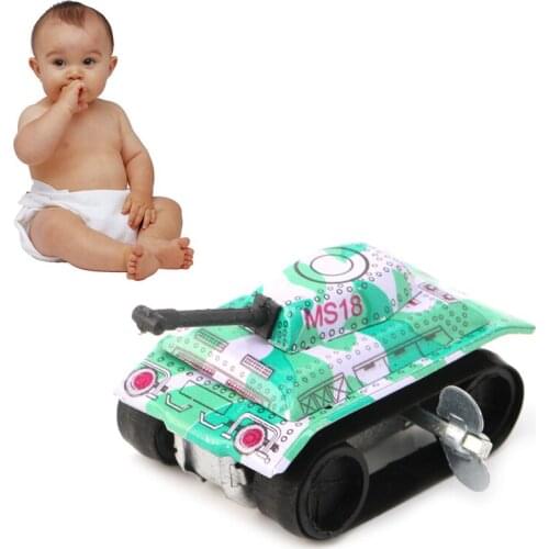 M89CNew Kids Children Vintage Tin Toys Friction Tank Modern Clockwork Toy Gift