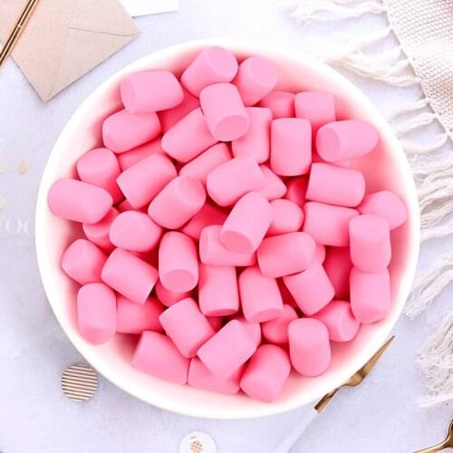 100pcs 11*15mm Kawaii Resin Mixed Colors Cotton Candy Decoration Craft For DIY Hair Bow Center Scrapbooking Accessories