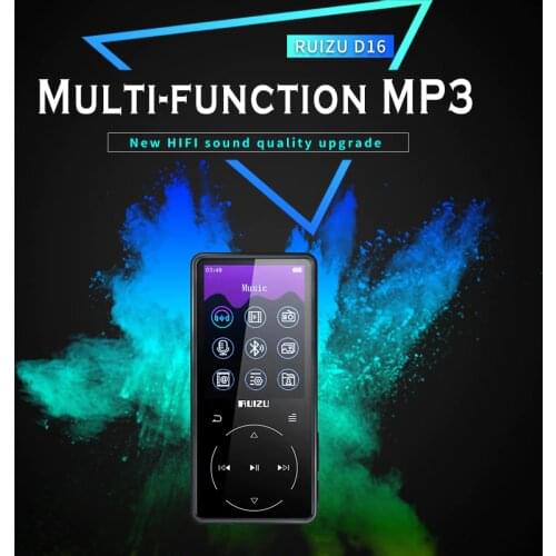 RUIZU NEW mp3 D16 Mp3 Player Usb 8Gb 16G Storage 2.4 inches HD Color Screen Play High Quality video Radio Fm E-Book Music Player