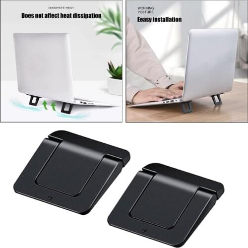 1 Pair Mini Portable Invisible Laptop Holder Cooling Stand Foldable Multifunctional Holder Support Mount for Laptop Notebook