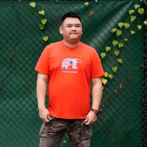 New Arrival Holabear Summer Mens Plus Size Cotton T-shirt Gay Bear Round Collar Short Sleeve T-shirt Red M L XL 2XL 3XL 4XL