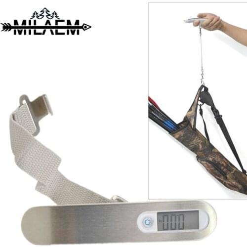 110lbs Archery Portable Electric Digital Bow Scale Can Measuring Peak Instrument Test Tool Compound Recurve Weighing Device