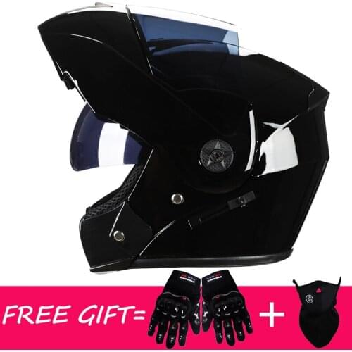 Professional Racing Motorcycle Helmet flip up casco moto Motocross Casque Motorbike Helmet Visor Dual Lens casque moto for man