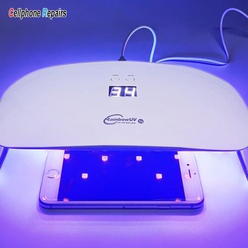 Dust proof lamp with mobile phone film UV glue curing lamp UV lamp 1-24w high power Baking lamp shadowless plastic manicure lamp