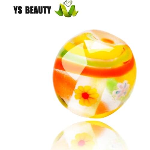 Rainbow cherry bead string ornament with bead lamp worker fire beads Japanese style glass string bracelet hairpin