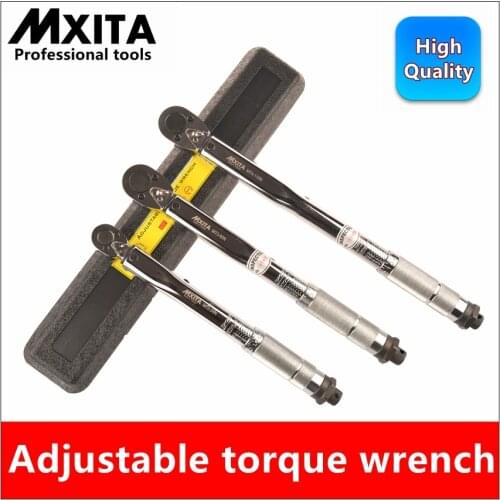 MXITA 1/4'' Drive Torque Wrench Capri Tools Case Foot Pound 5-25NM Click Adjustable Hand Spanner Ratchet Wrench Tool