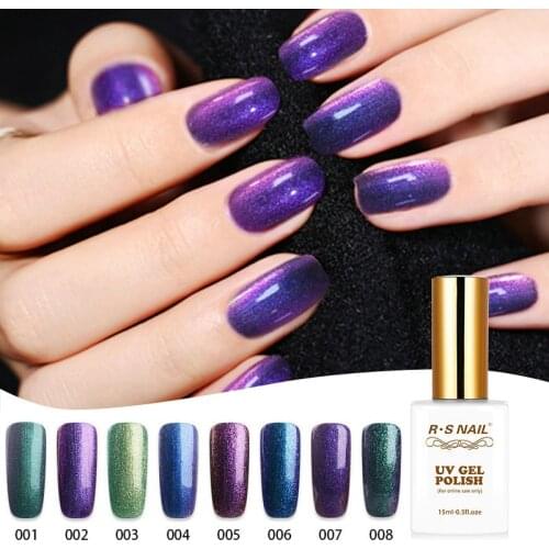 RS NAIL Glitter Gel Nail Polish Esmalte Permanente Chameleon Series Gellak Vernis Semi Permanent Color UV Gel For Nail 15ml