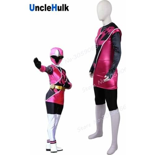 Shuriken Sentai Ninninger Pink Peach Ninja Suit Cosplay Costume Halloween Bodysuit | UncleHulk