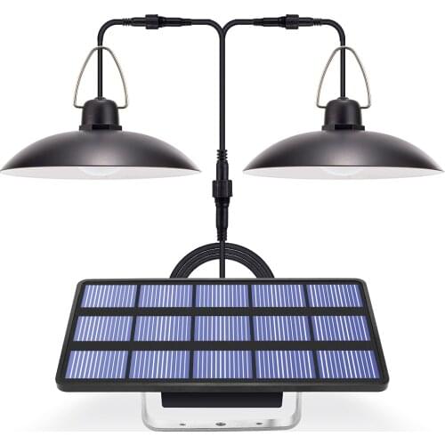 Solar Light LED Solar Lamp With Solar Panel Hanging For Indoor Outdoor Lighting With 9.8FT Cord Sunlight Pendant Ceiling Porch