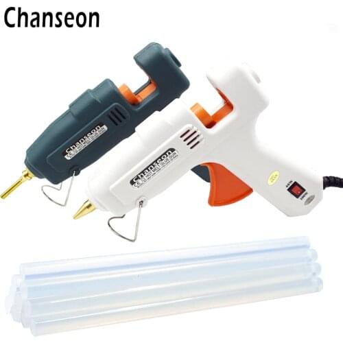 Chanseon EU 60W 100W Hot Melt Glue Gun With 11mm Diameter Glue Sticks Industrial Guns Thermo Electric Heat Temperature Tool