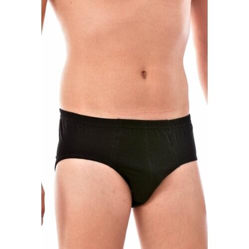 Passion 3 Pieces Elite 1071 Combed Cotton Slip Panties White black color 100% Cotton Mens Underwear Classic Briefs